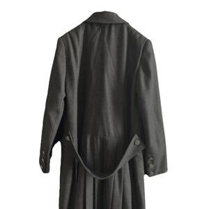 Yves Saint Laurent Rive Gauche Pleated Back Wool Coat |FR 38